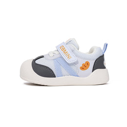 Blue EBMINI AERO baby sneaker, side view