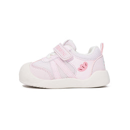 Pink EBMINI AERO baby sneaker, side view