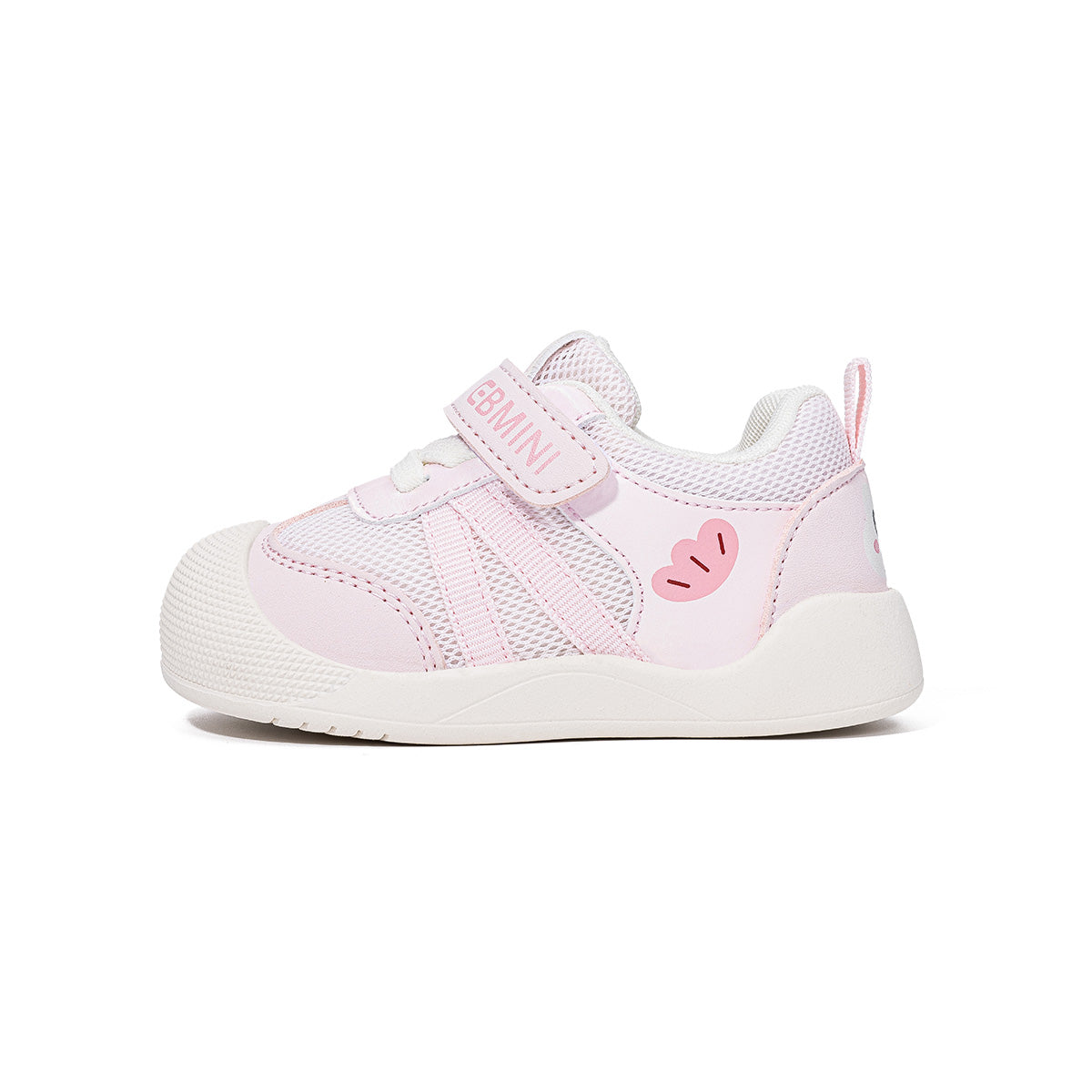 Pink EBMINI AERO baby sneaker, side view