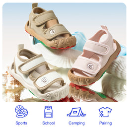 EBMINI ARCH beige pink and white toddler sandals