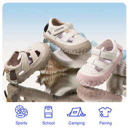 EBMINI ATHENS beige pink and white toddler sandals