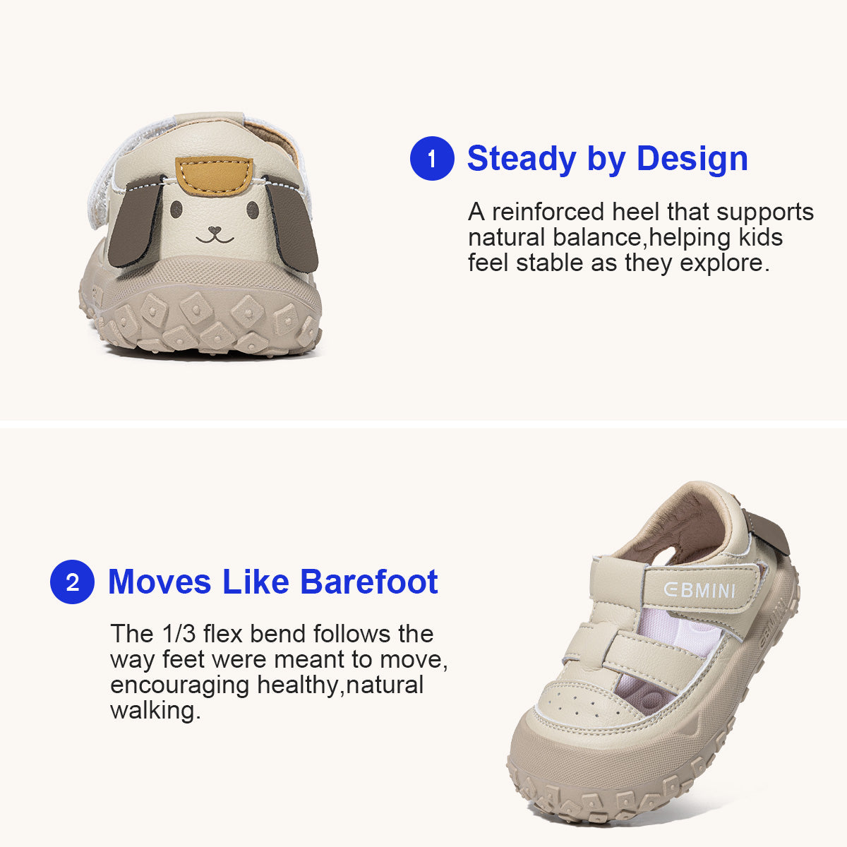EBMINI ATHENS non-slip sandals for playground activities