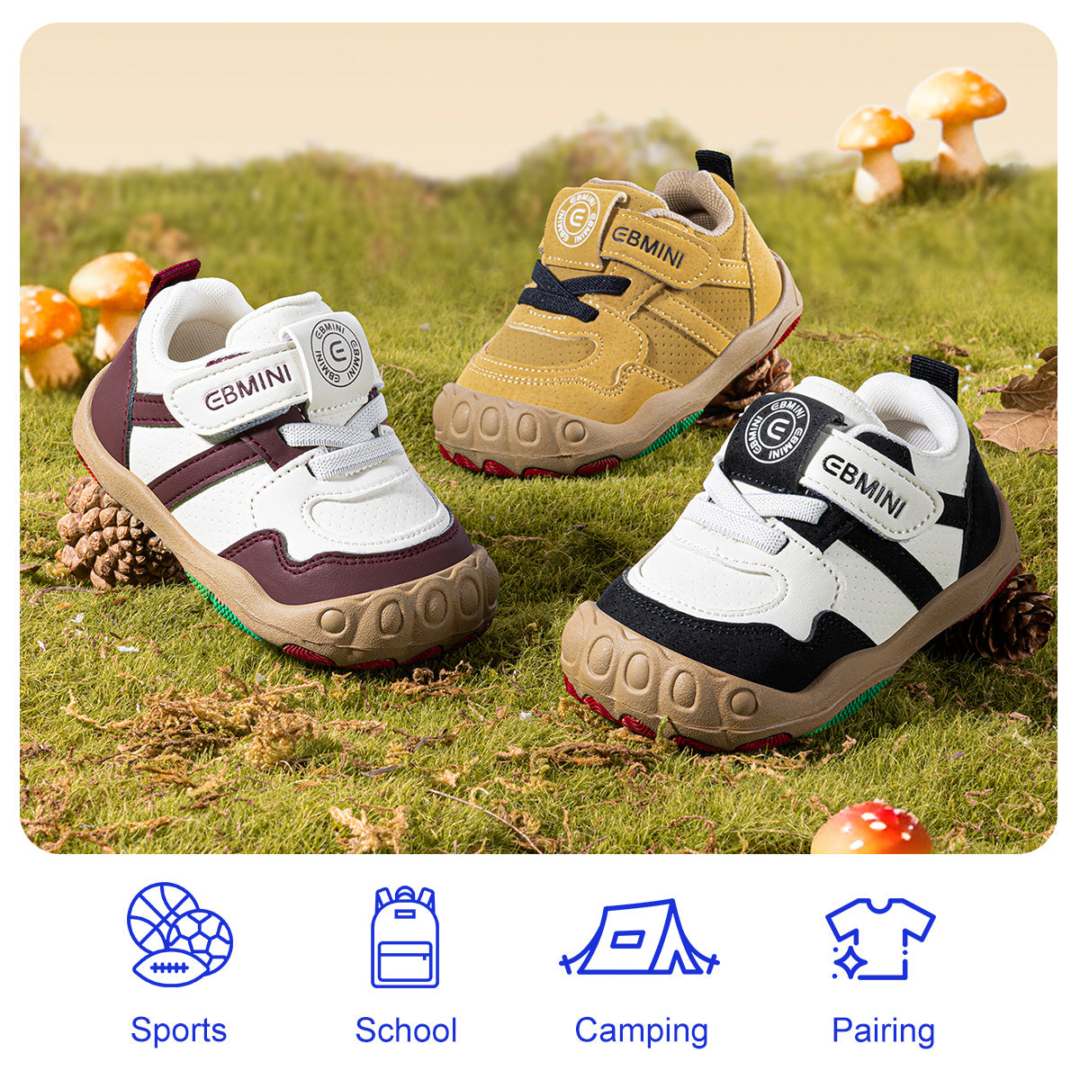 EBMINI BADGE shoes with protective toe coverage