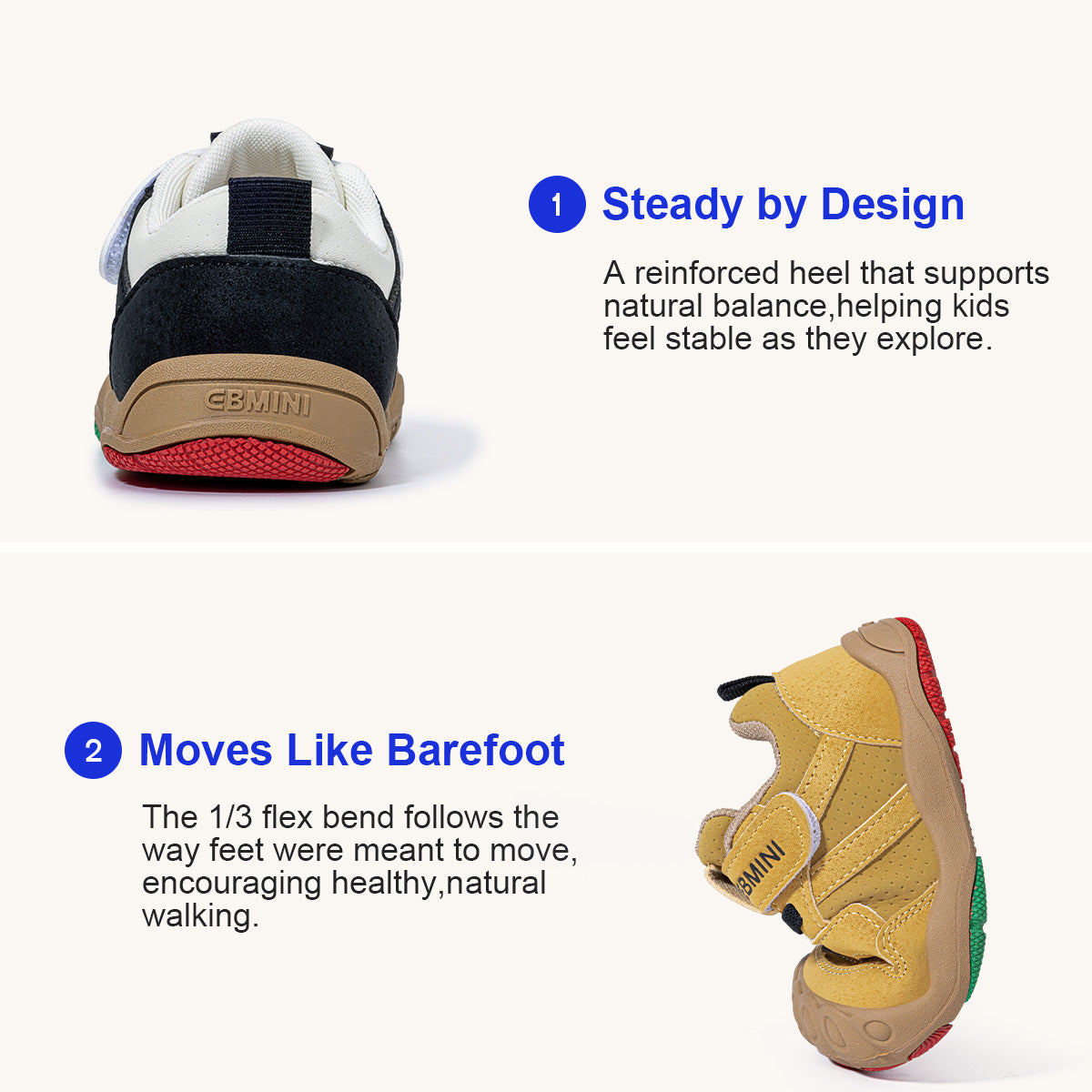 EBMINI BADGE shoes for active everyday adventures