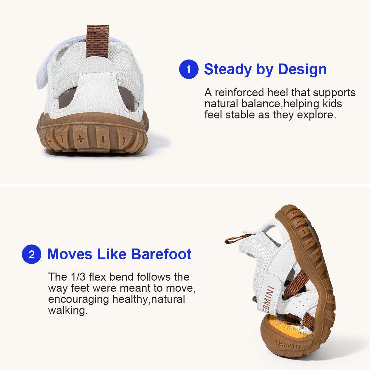 EBMINI BLAZE non-slip toddler sandals for playground activities