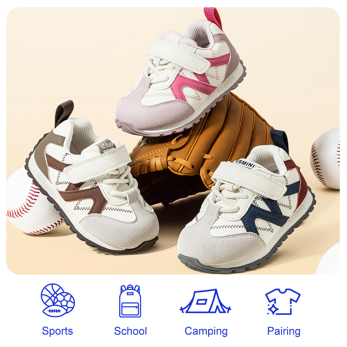 EBMINI BLOCK brown navy pink colors