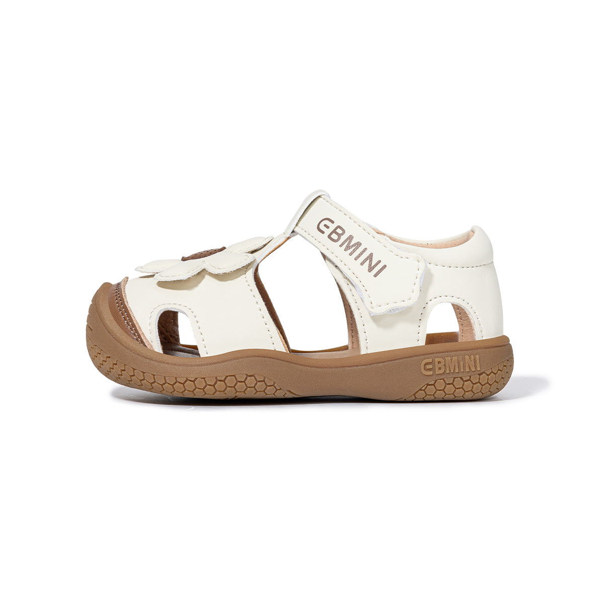 EBMINI BLOOM closed-toe sandals with a roomy wide toe box