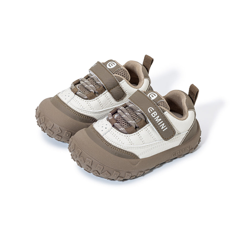 EBMINI BREEZE brown barefoot toddler sneakers with wide toe shape