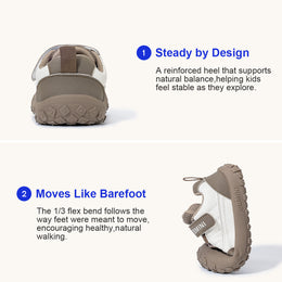 EBMINI BREEZE reinforced heel support and flexible outsole demonstration