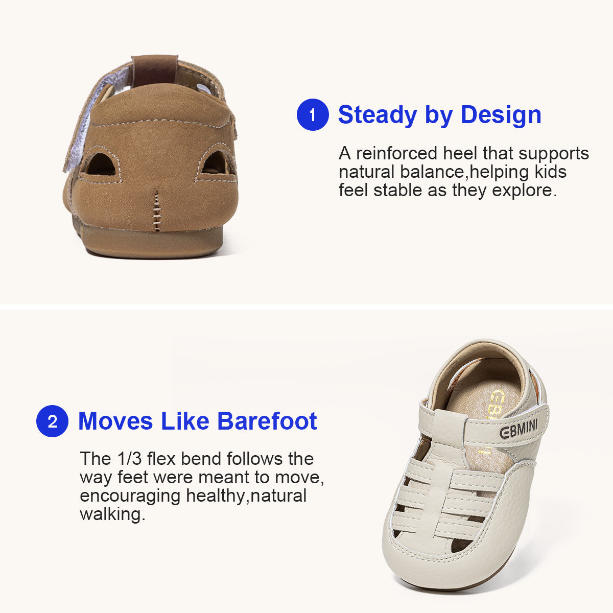 EBMINI CAPRI non-slip sandals for playground activities