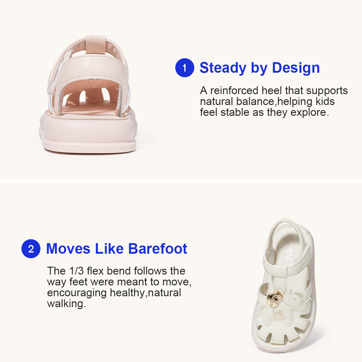 EBMINI CHARM non-slip sandals for playground and outdoor activities