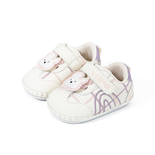 EBMINI CHECKMATE bear plaid baby crib shoes — hero product view