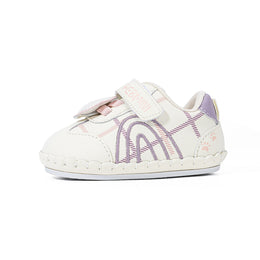 EBMINI CHECKMATE bear plaid baby crib shoes — front angle