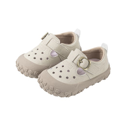 EBMINI CLASP barefoot toddler sneakers with a gold Mary Jane design
