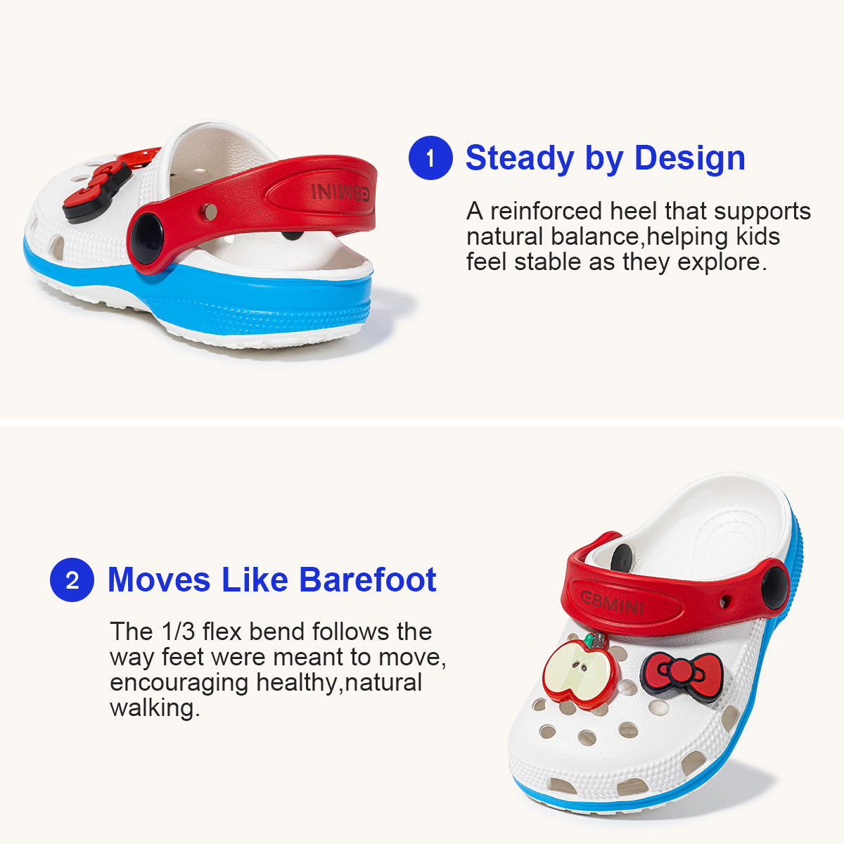 EBMINI CLOG non-slip garden shoes for playground adventures