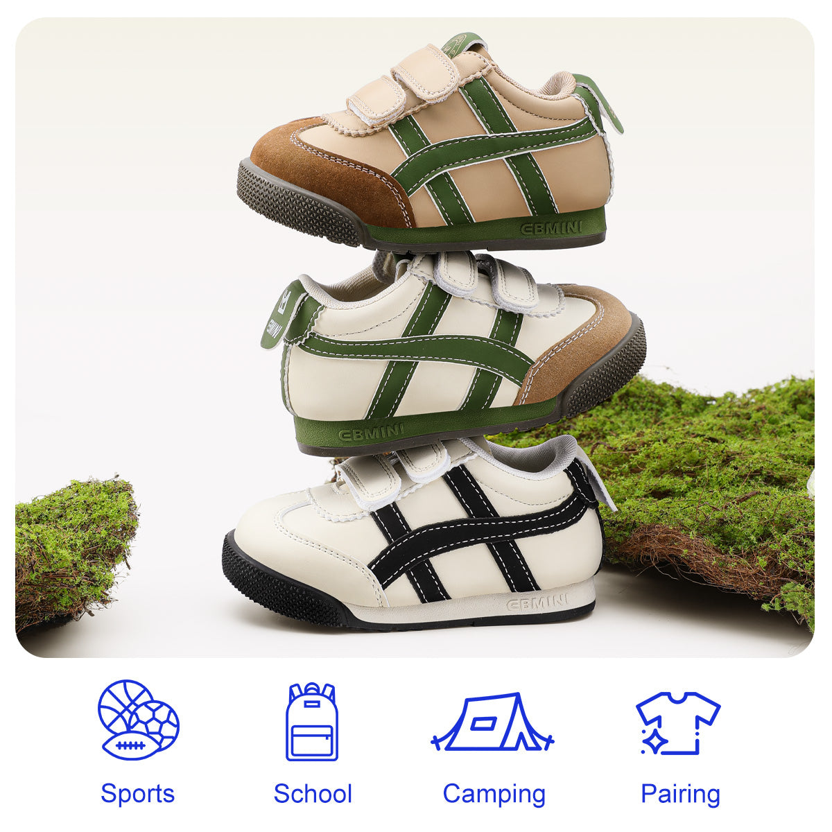 EBMINI CORE minimalist barefoot sneakers for active toddlers