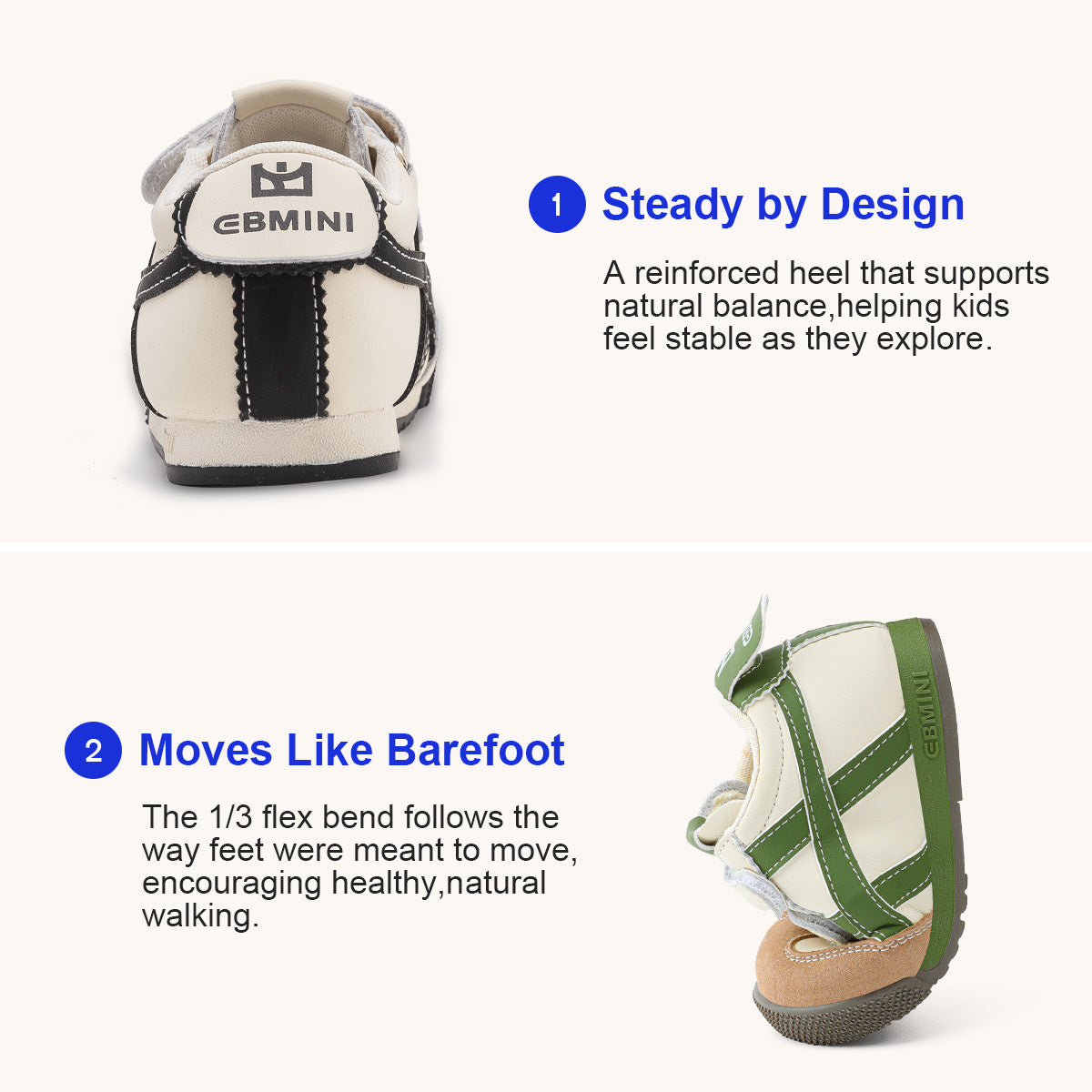 EBMINI CORE lightweight toddler sneakers for everyday play