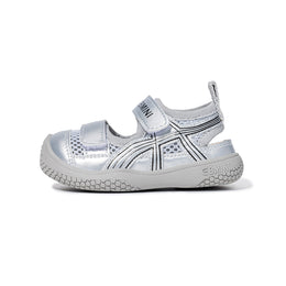 EBMINI CROSS mesh toddler sandals with X-stitch accents