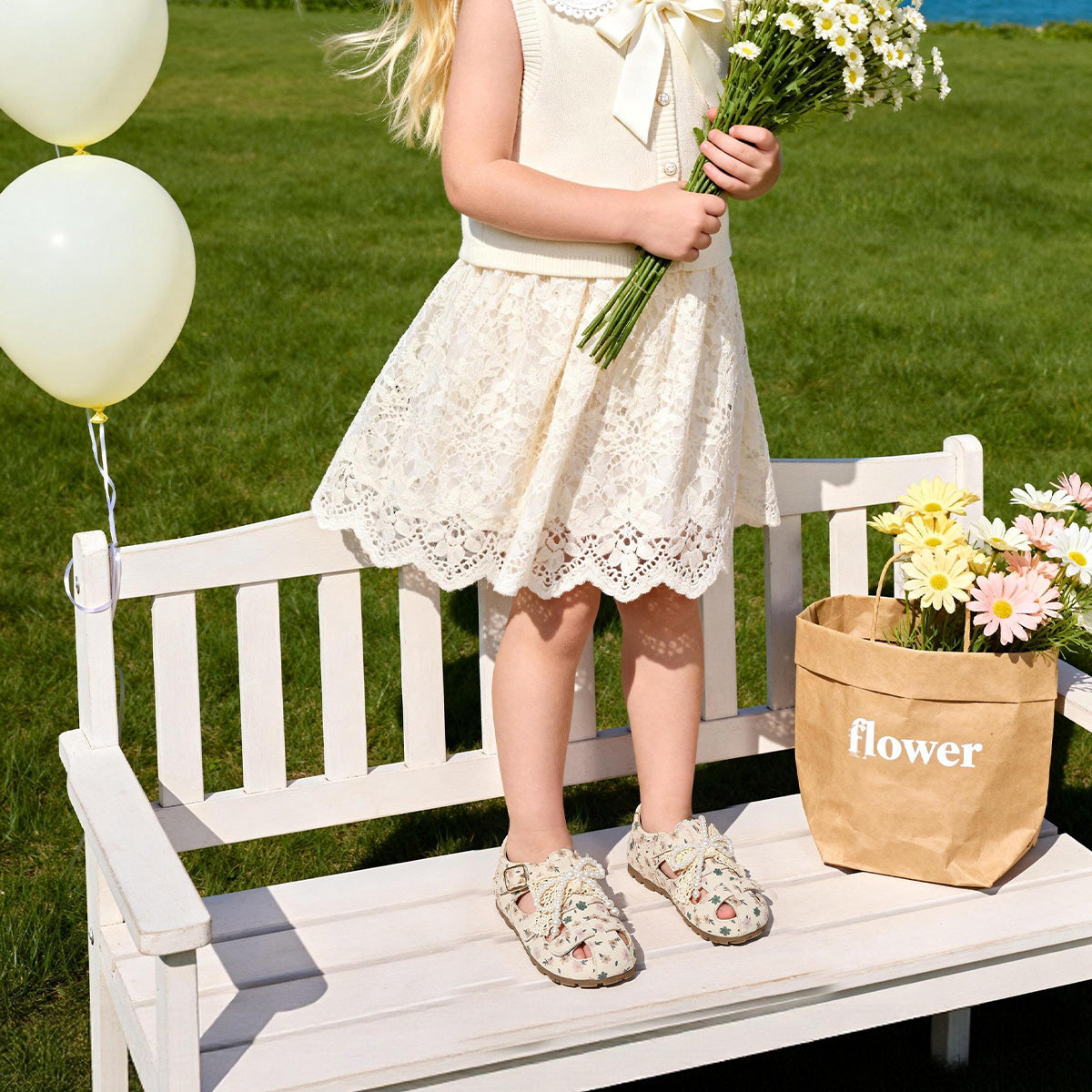 EBMINI DAISY easy-on sandals with adjustable dual straps