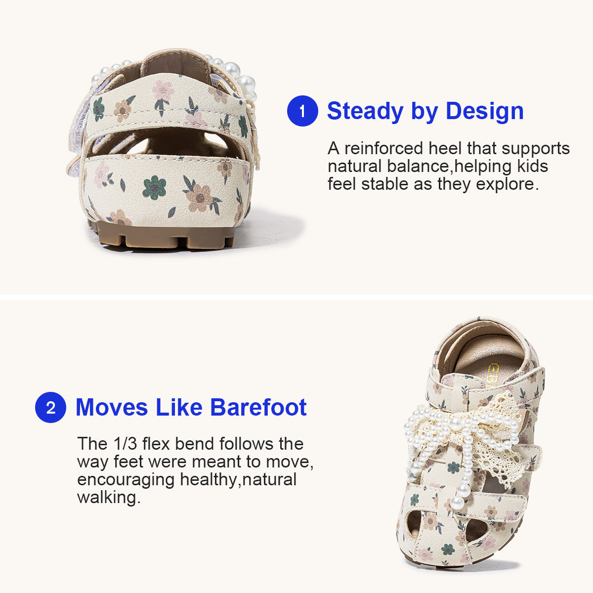 EBMINI DAISY non-slip dress sandals for special occasions