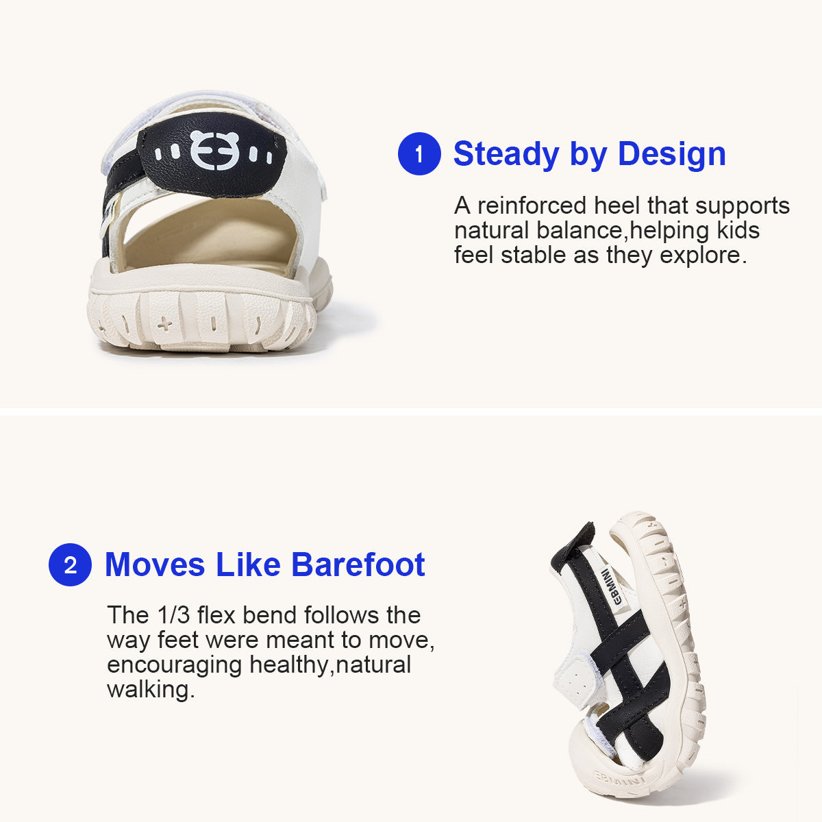 EBMINI DASH non-slip sandals for playground and outdoor activities