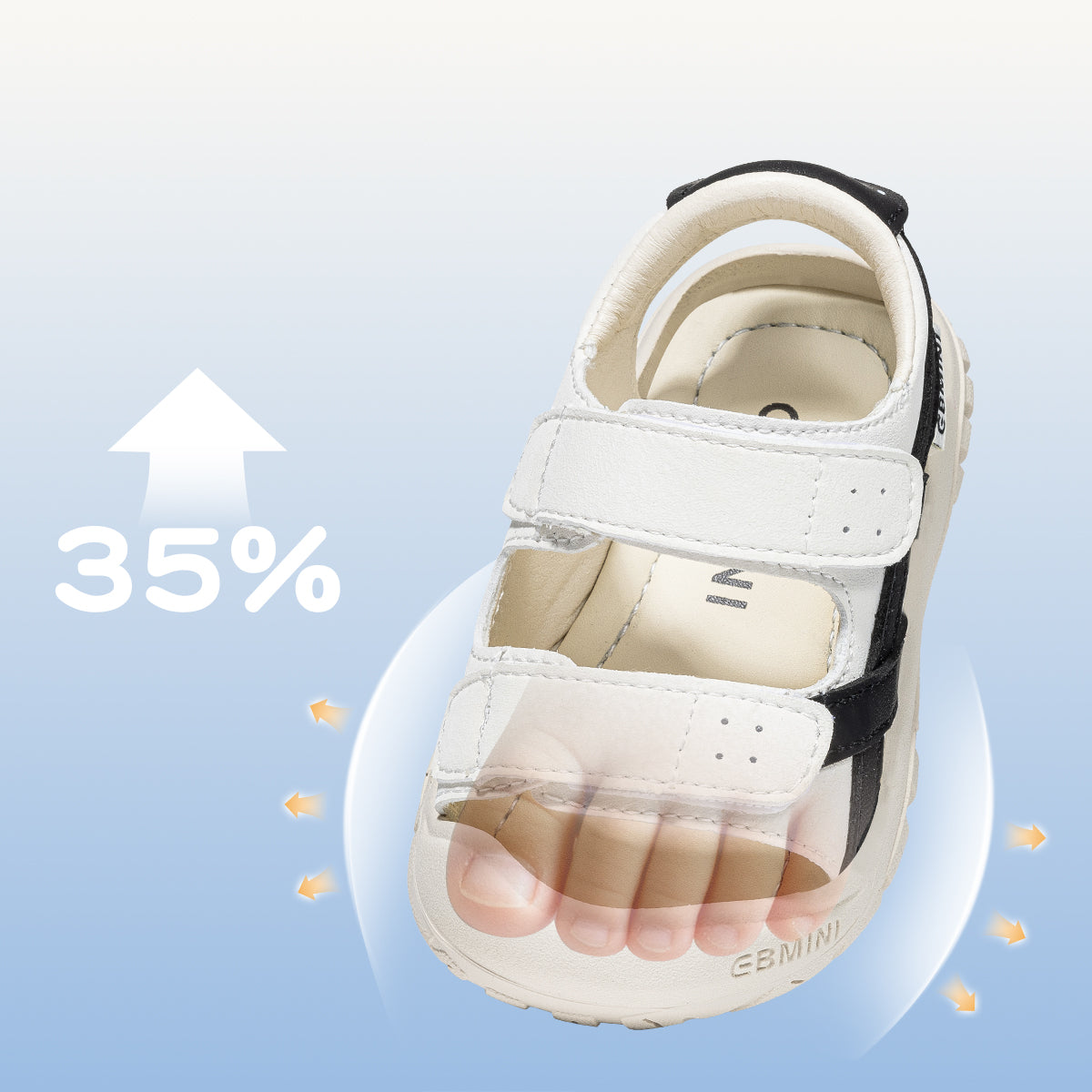 EBMINI DASH unisex cross-strap sandals for warm-weather play