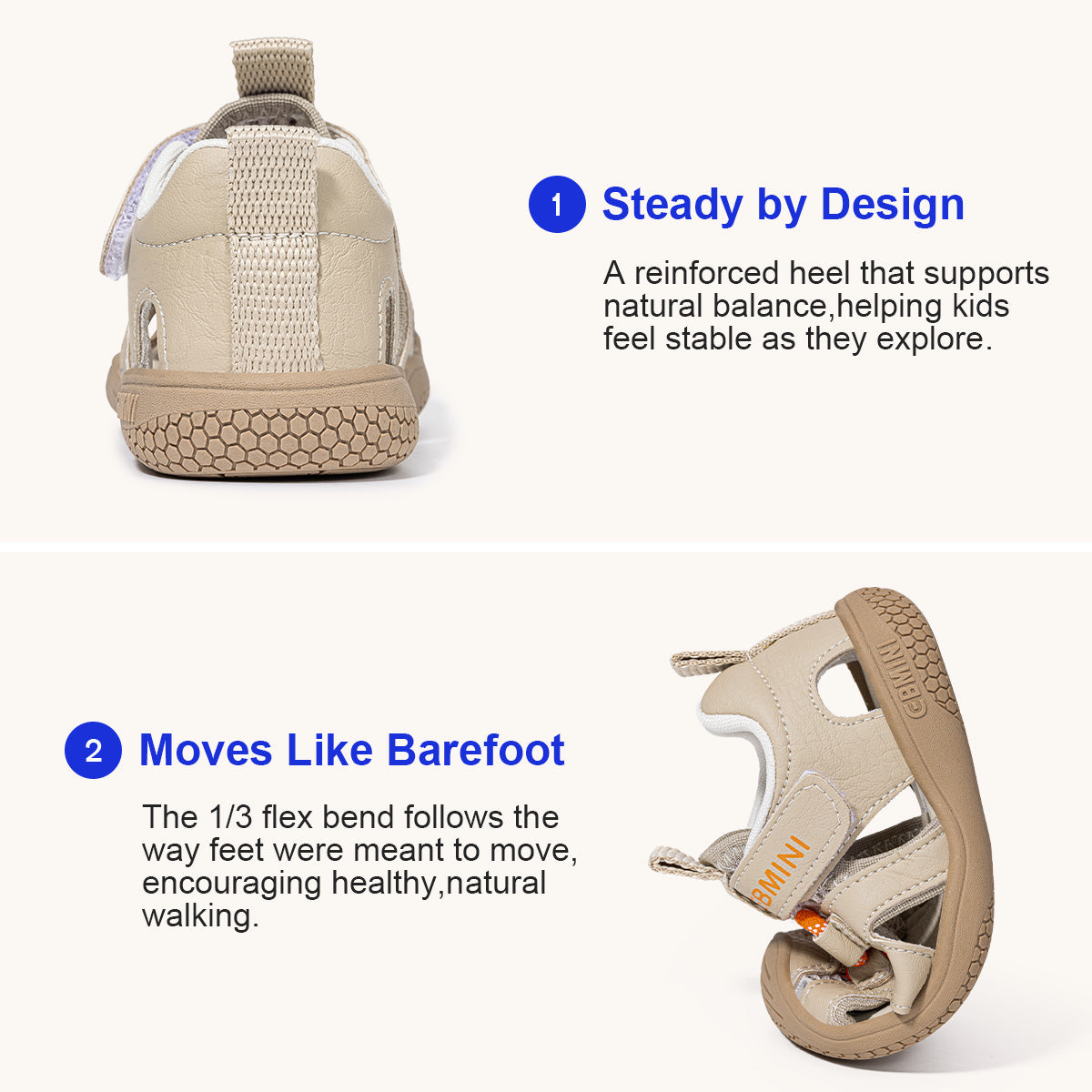 EBMINI DITSY lightweight first-walker sandals for growing feet