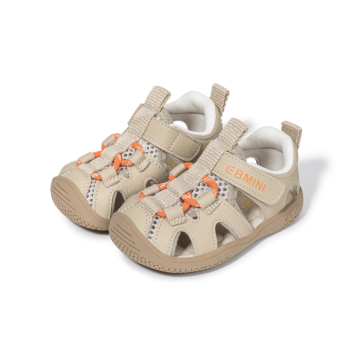 EBMINI DITSY barefoot toddler sandals with a floral canvas design