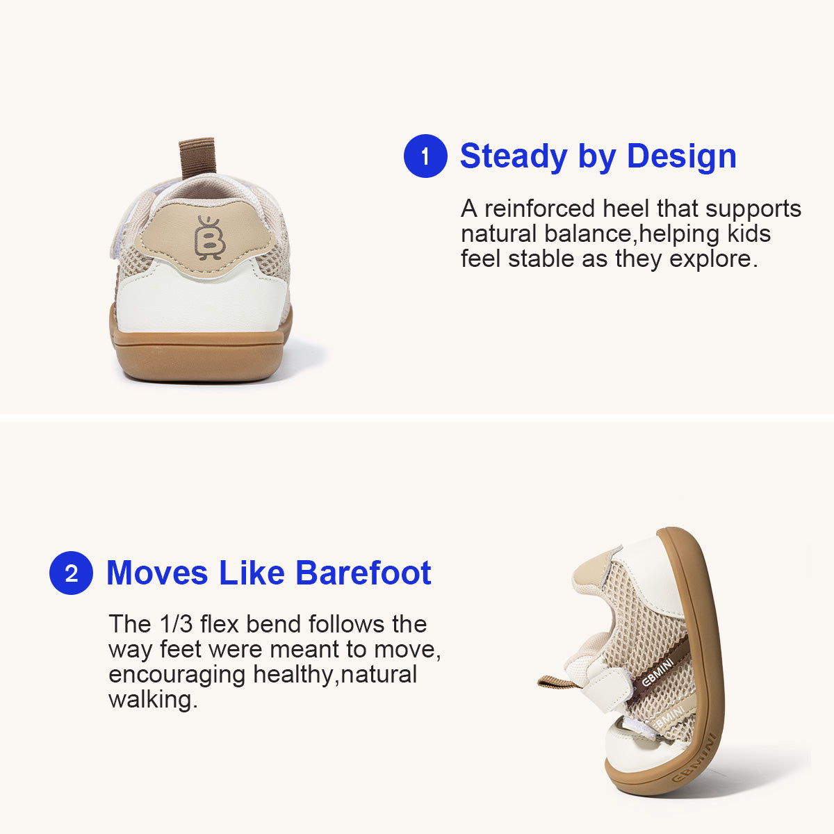 EBMINI DUEL non-slip toddler sneakers for playground adventures