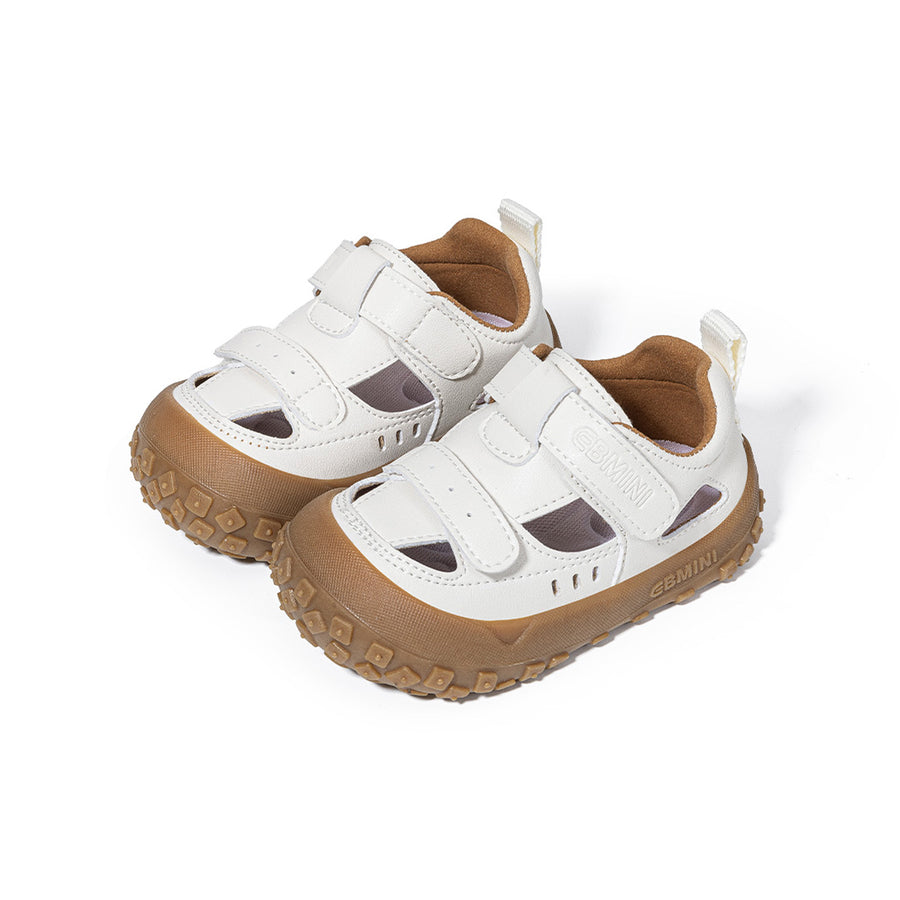 EBMINI DUNE barefoot toddler sandals with a rugged cage design
