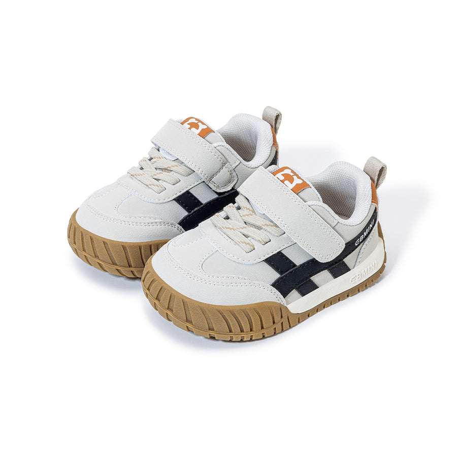 EBMINI DUO retro stripe barefoot toddler sneakers product view 1