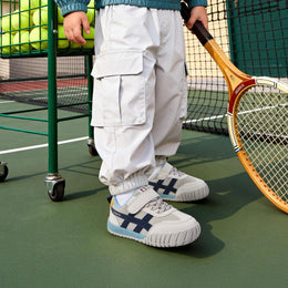 EBMINI DUO retro stripe barefoot toddler sneakers product view 5