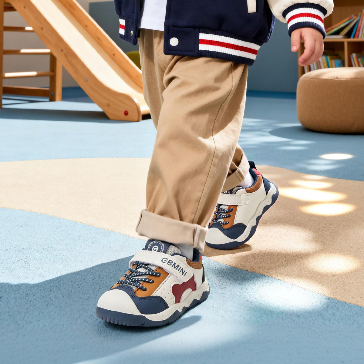 EBMINI E26C560 toddler first walkers with a flexible anti-slip outsole