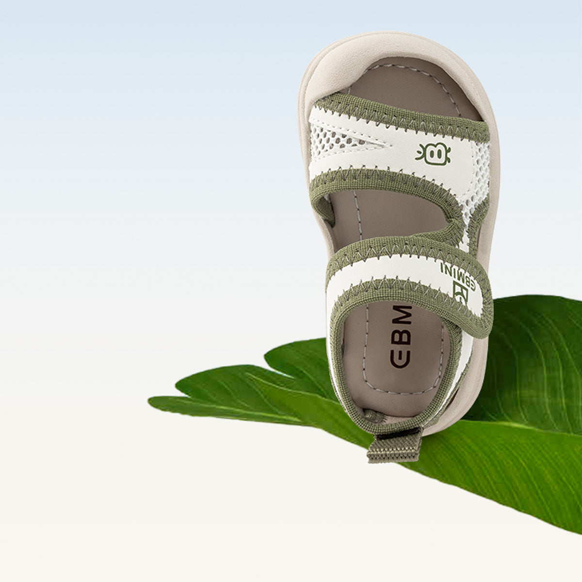 EBMINI FERN first-walker sandals with secure webbing straps