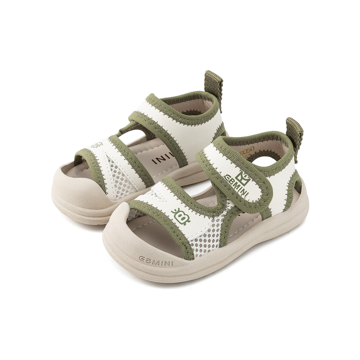 EBMINI FERN barefoot toddler sandals with an outdoor webbing design