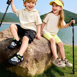 EBMINI FLARE easy-on sandals with a secure hook-and-loop strap