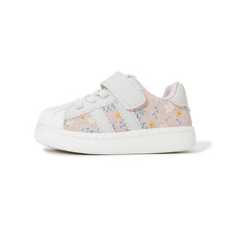 EBMINI FLORET close-up of floral textile upper and protective toe