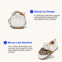 EBMINI GINA pink and white barefoot sneakers