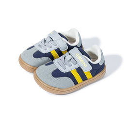EBMINI GROOVE blue retro toddler sneakers with double side stripes