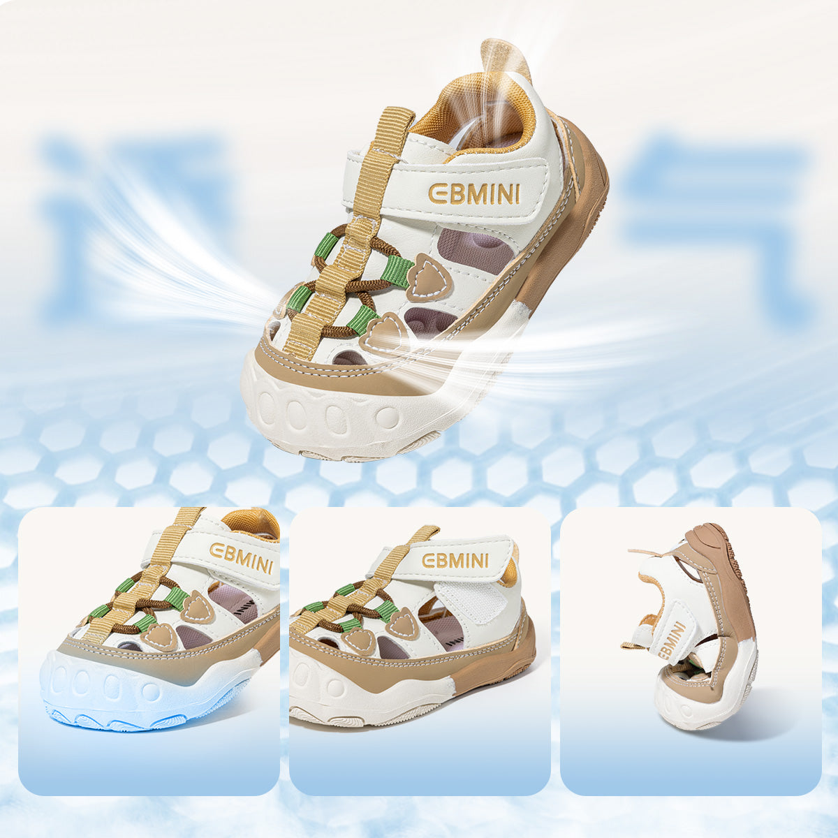 EBMINI HEART colorful toddler sandals for warm-weather play