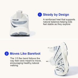 EBMINI HIGHLAND chunky mesh kids sneakers — heel detail