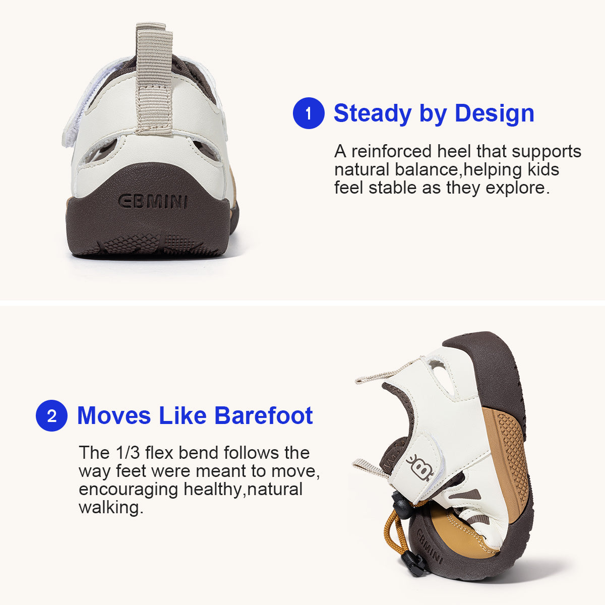 EBMINI HIKE non-slip sandals for trails and playground activities