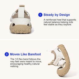 EBMINI HIVE beige and brown toddler sandals