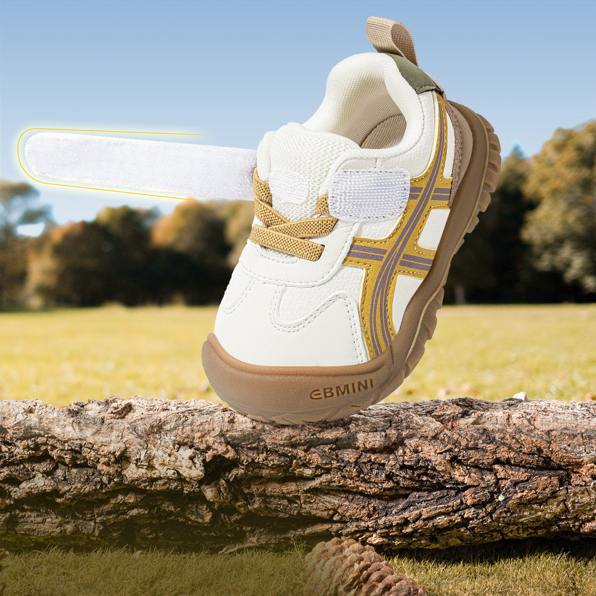 EBMINI LANE striped barefoot toddler sneakers product view 9
