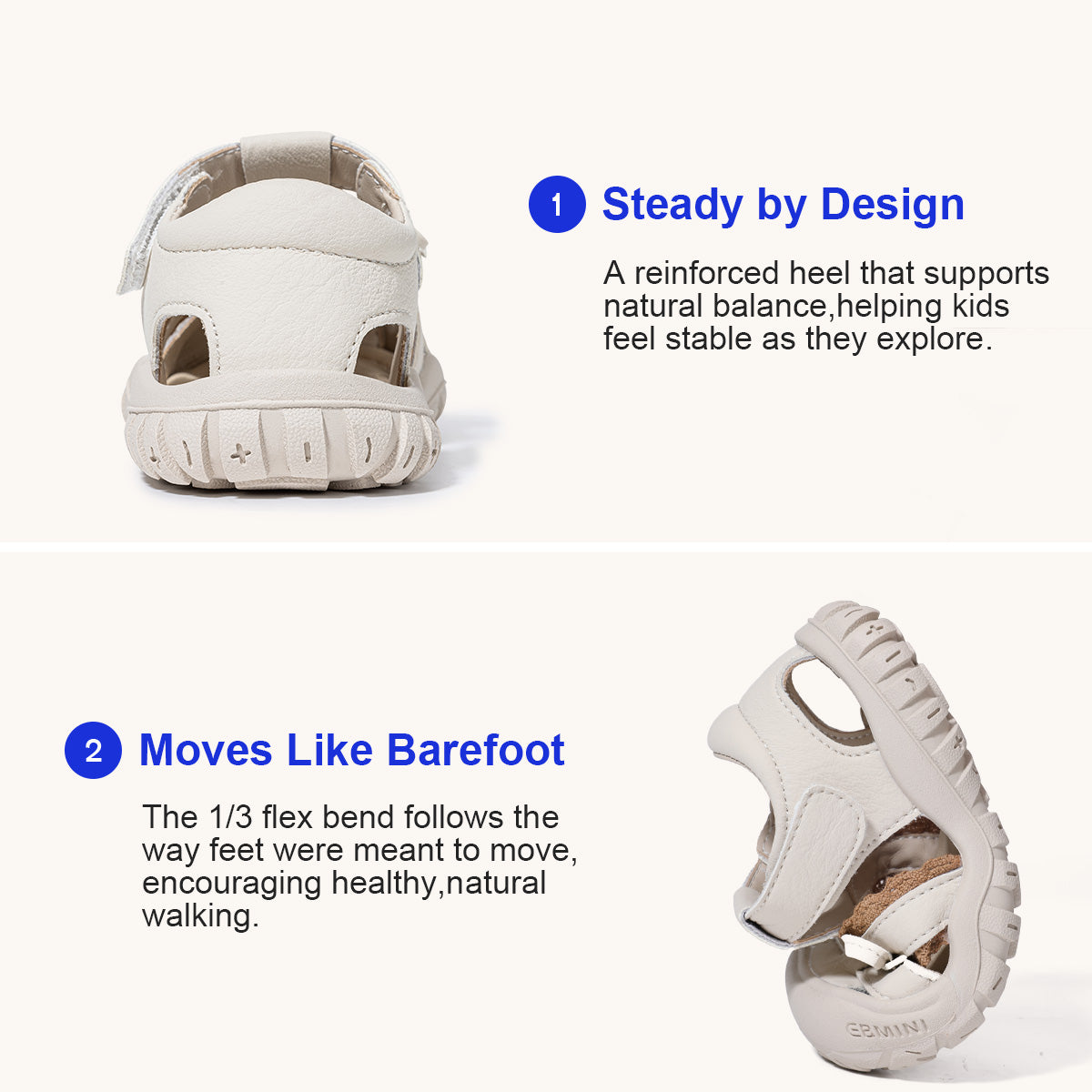 EBMINI LINEN non-slip sandals for playground and outdoor activities