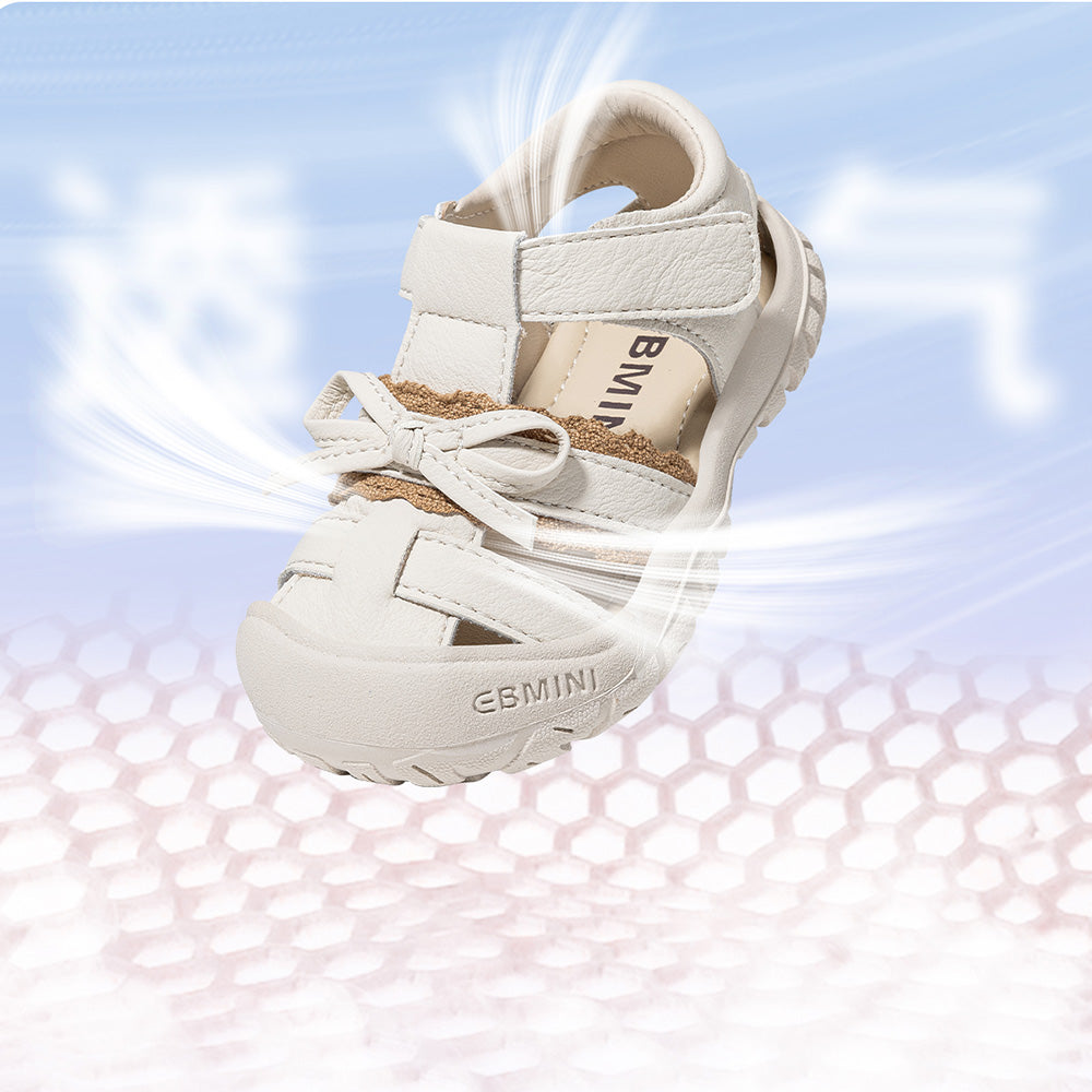 EBMINI LINEN bow-detail sandals for warm-weather outings