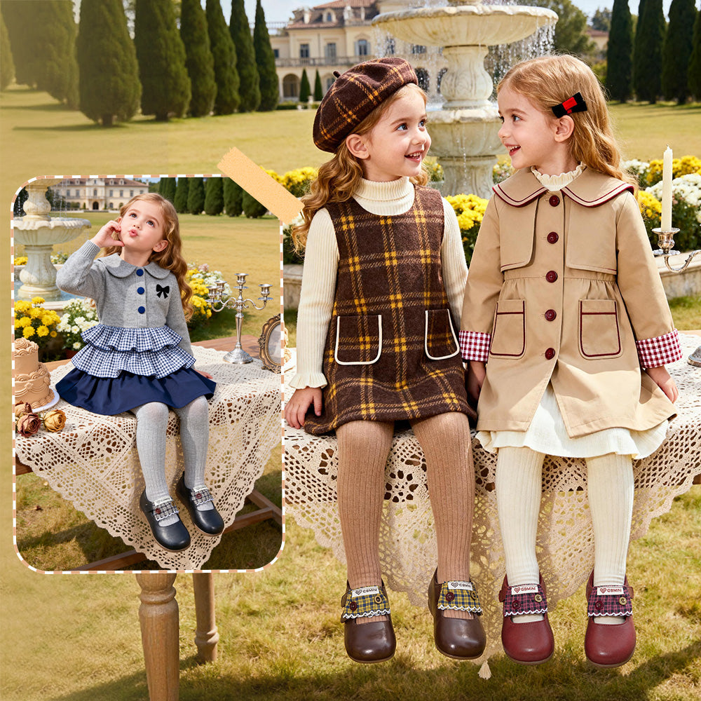 EBMINI MABEL plaid lace upper