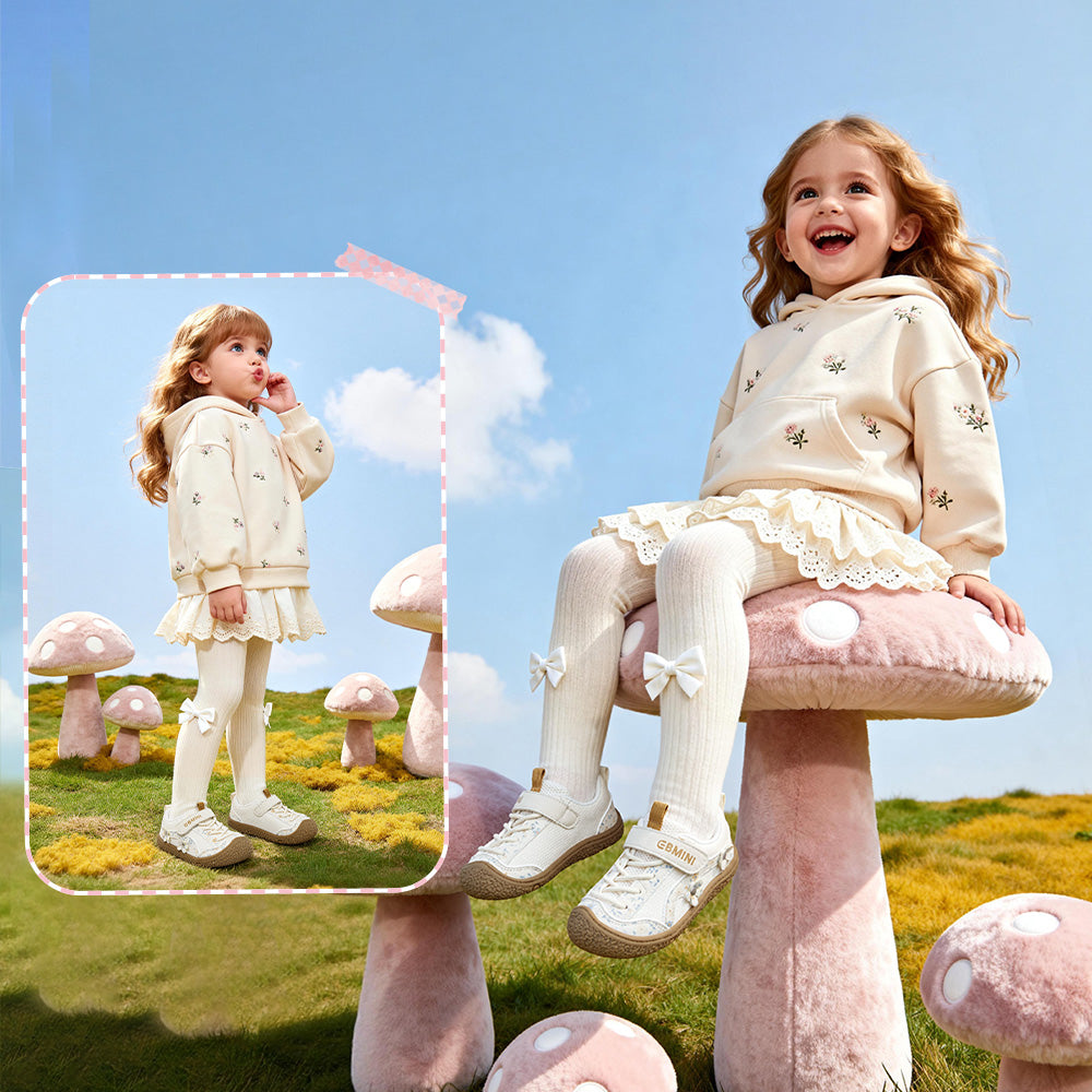 EBMINI MEADOW floral barefoot toddler sneakers product view 4