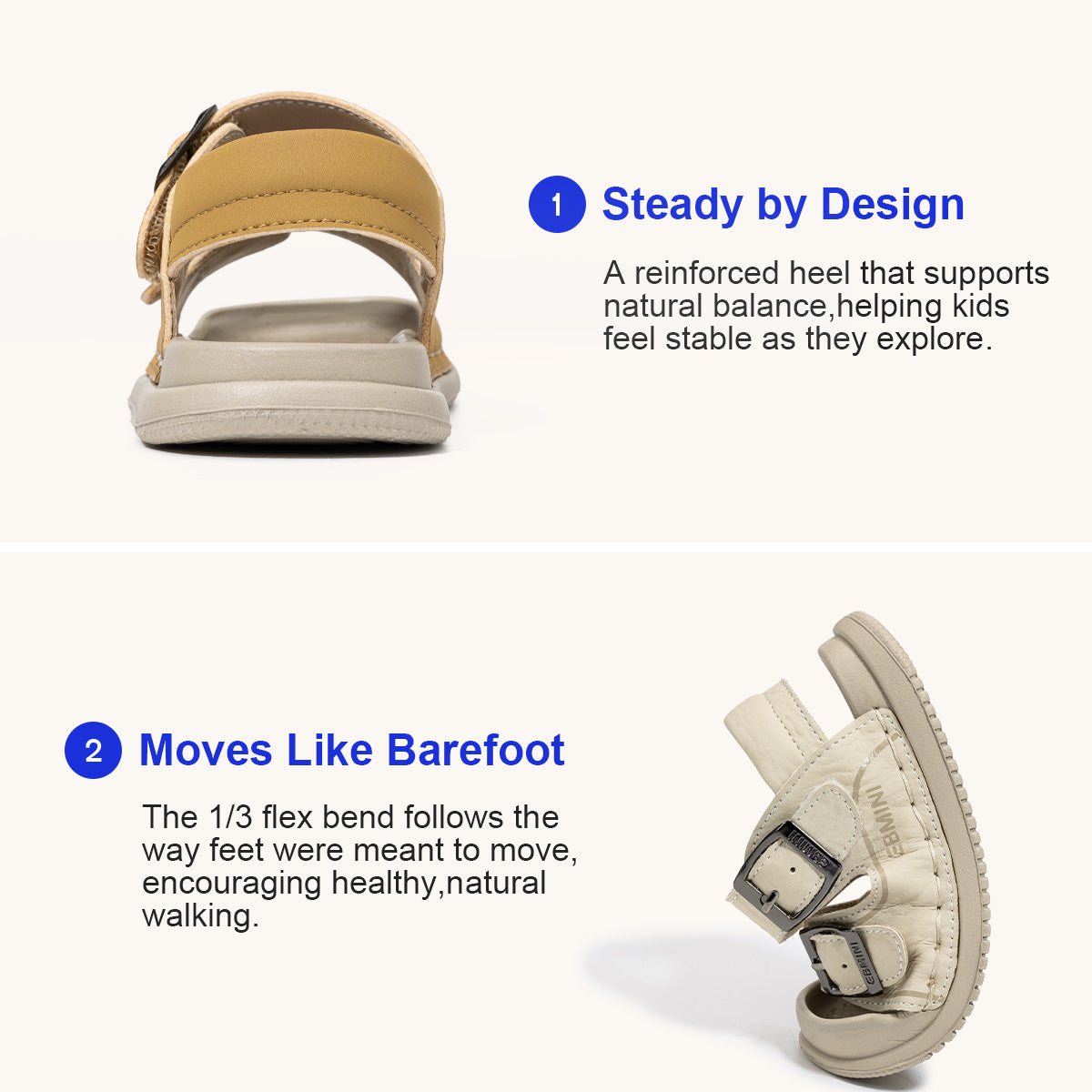 EBMINI MINI non-slip sandals for playground and outdoor activities