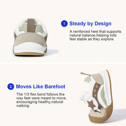 EBMINI ORBIT padded heel support and flexible sole demonstration